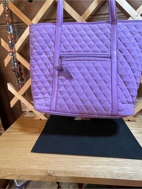 Vera Bradley Monochromatic Wisteria Purple Tote /Large Quilted Performance Twill